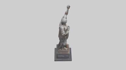 3D model Resilience of the People statue model VR / AR / low-poly