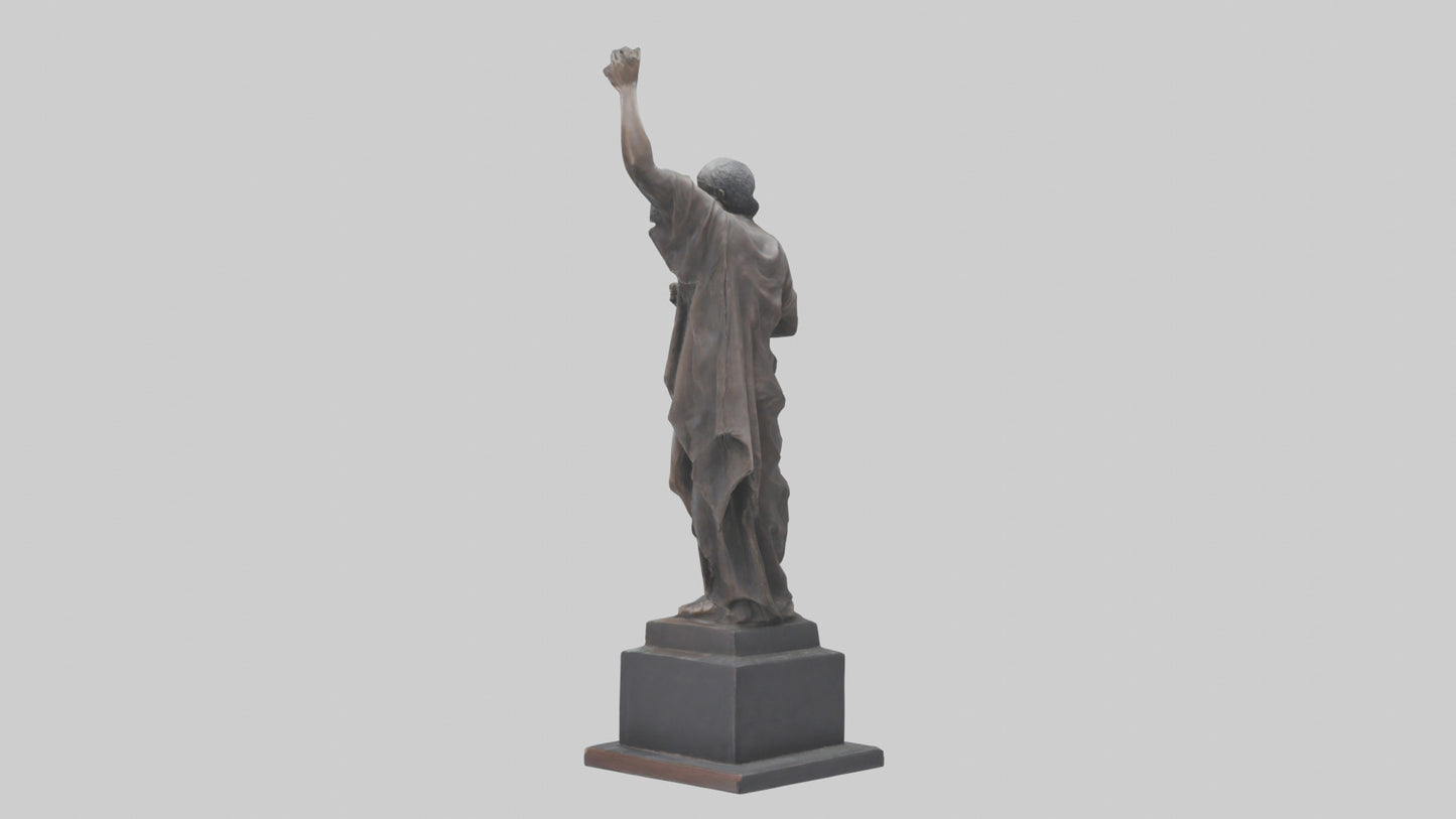 3D model Resilience of the People statue model VR / AR / low-poly