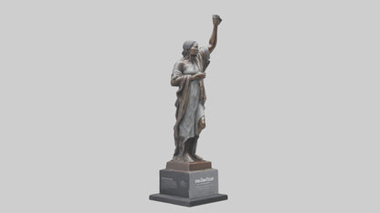 3D model Resilience of the People statue model VR / AR / low-poly