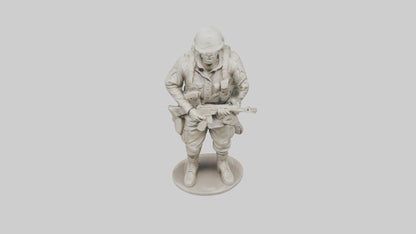 Resilient Soldier Statue model VR / AR / low-poly