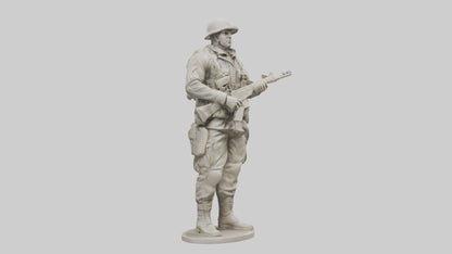 Resilient Soldier Statue model VR / AR / low-poly