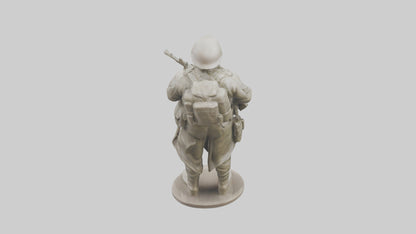 Resilient Soldier Statue model VR / AR / low-poly