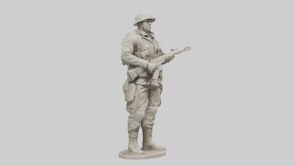 Resilient Soldier Statue model VR / AR / low-poly