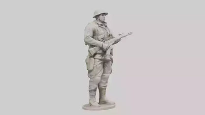 Resilient Soldier Statue model VR / AR / low-poly