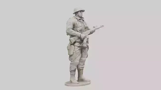 Resilient Soldier Statue model VR / AR / low-poly