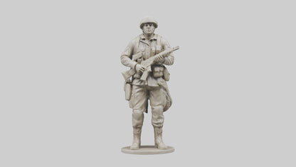 Resilient Soldier Statue model VR / AR / low-poly