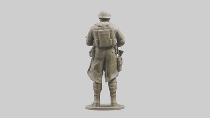 Resilient Soldier Statue model VR / AR / low-poly