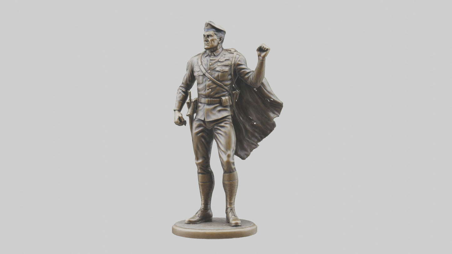 3D model Resilient War Hero Statue model VR / AR / low-poly