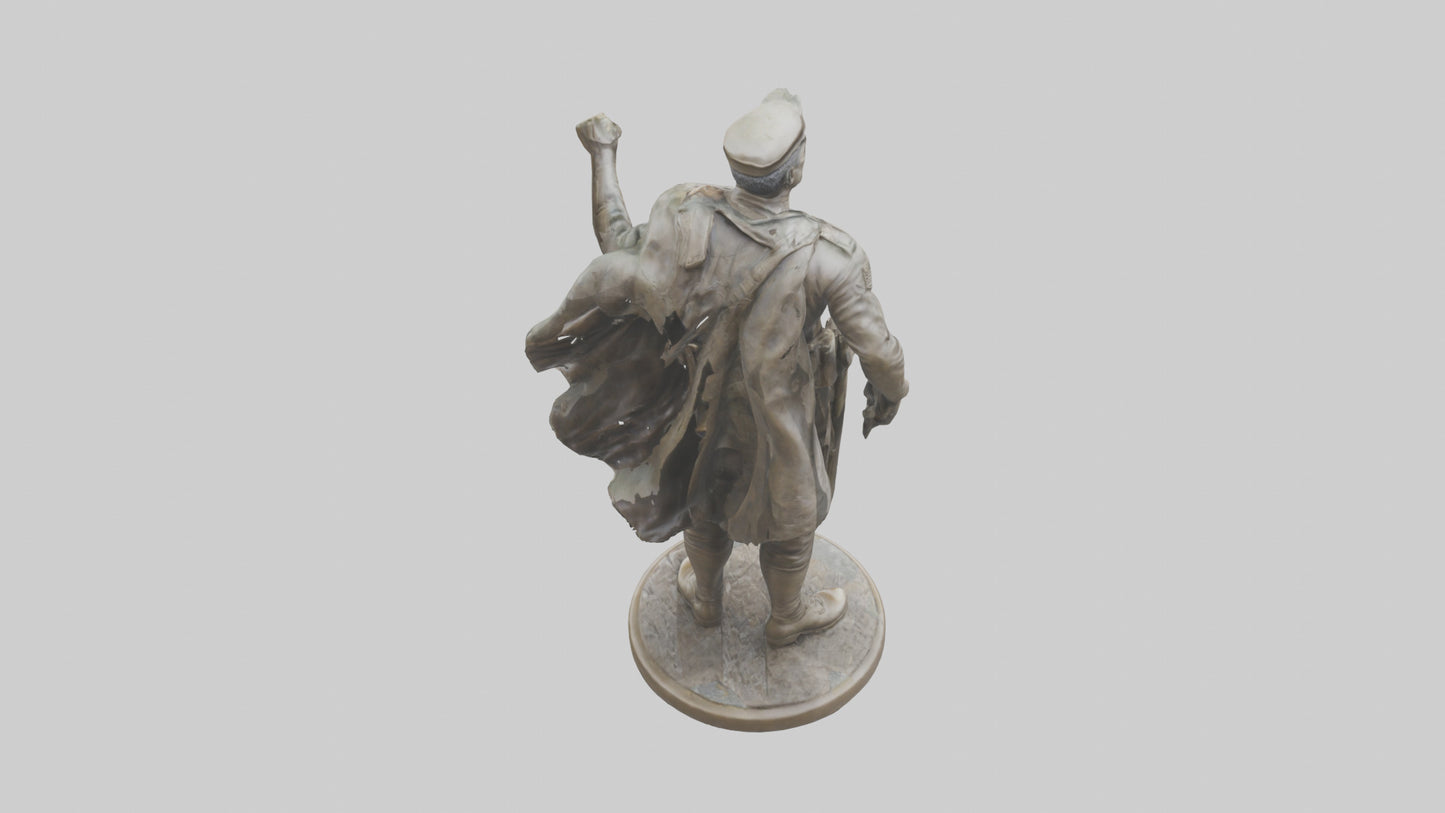 3D model Resilient War Hero Statue model VR / AR / low-poly