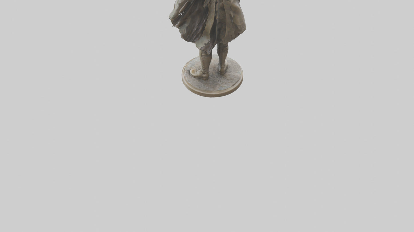 3D model Resilient War Hero Statue model VR / AR / low-poly