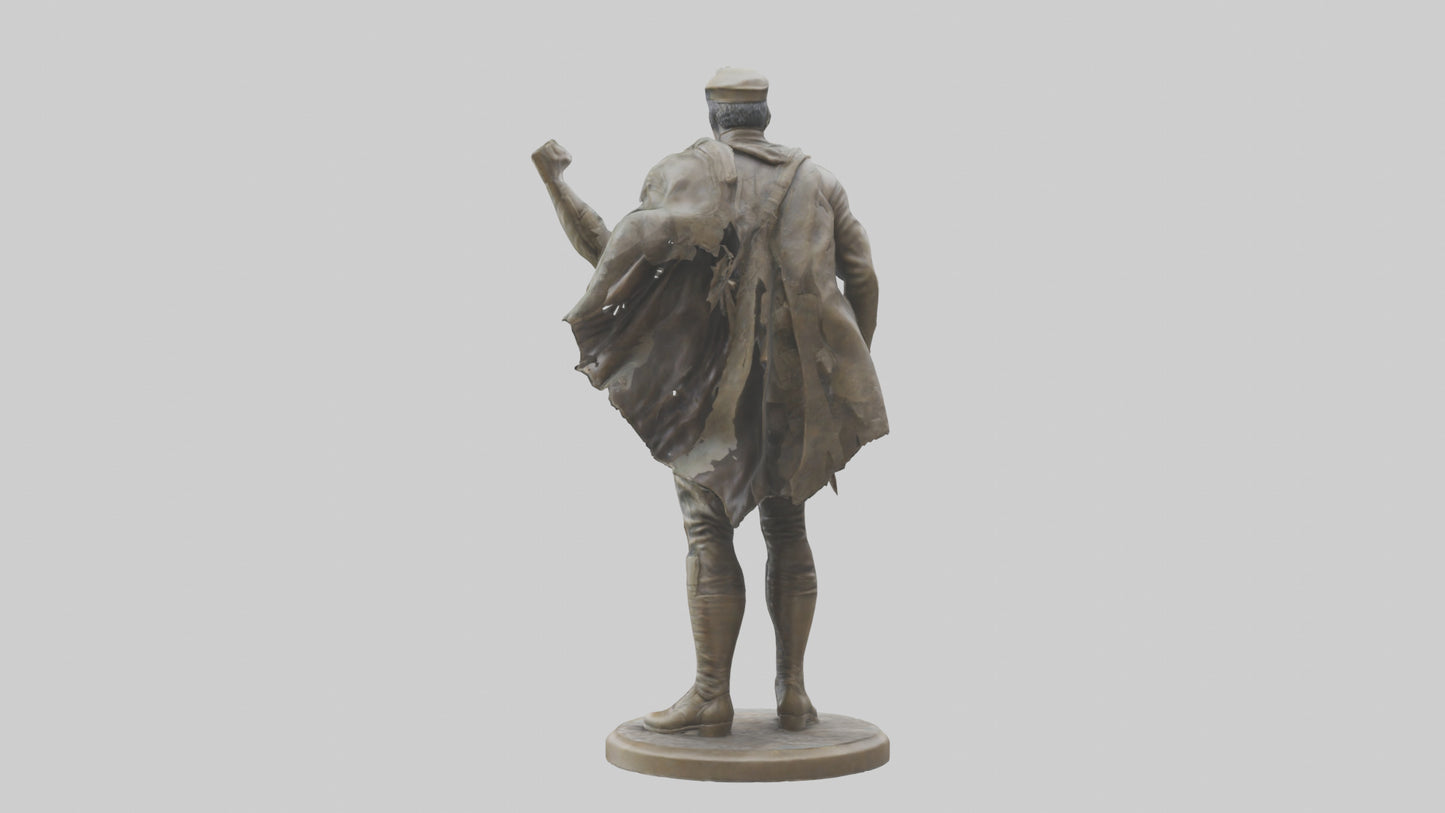 3D model Resilient War Hero Statue model VR / AR / low-poly