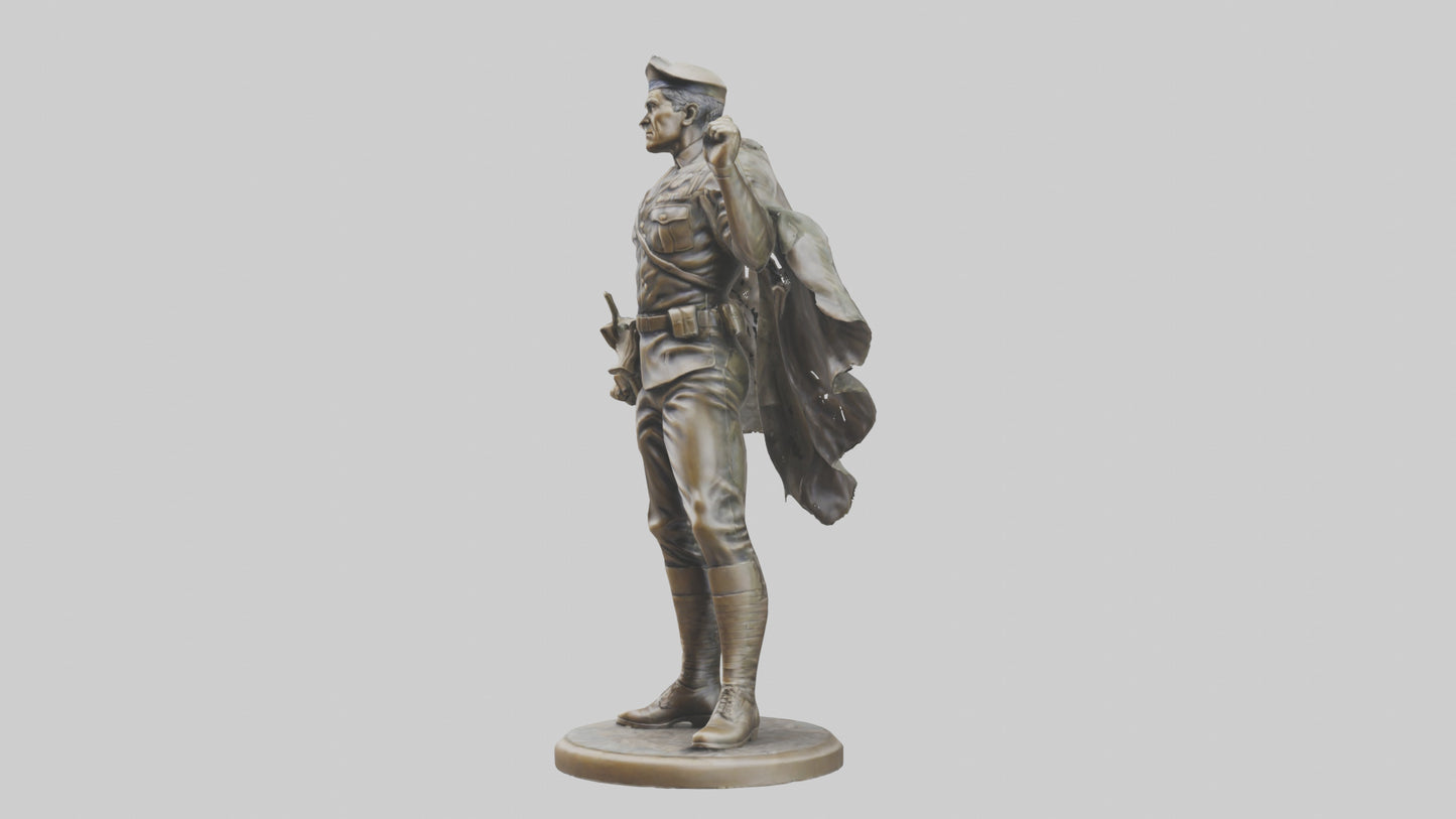 3D model Resilient War Hero Statue model VR / AR / low-poly