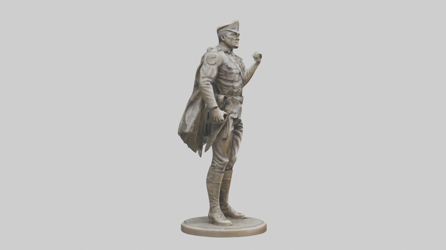 3D model Resilient War Hero Statue model VR / AR / low-poly