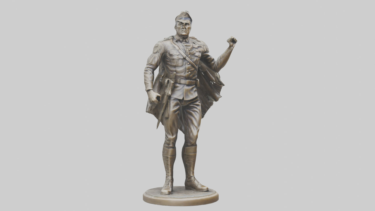 3D model Resilient War Hero Statue model VR / AR / low-poly