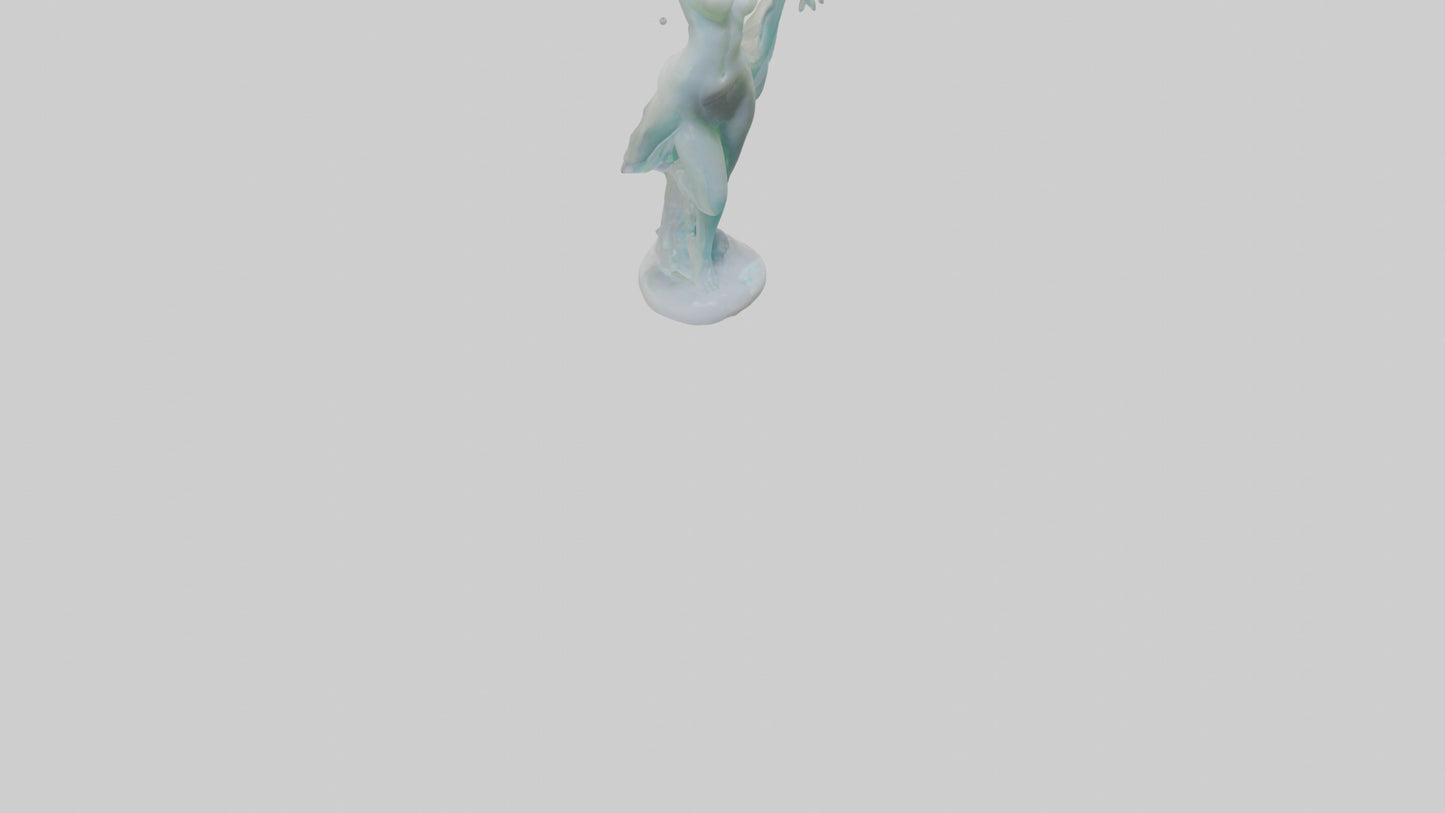3D model Resin sculpture model VR / AR / low-poly