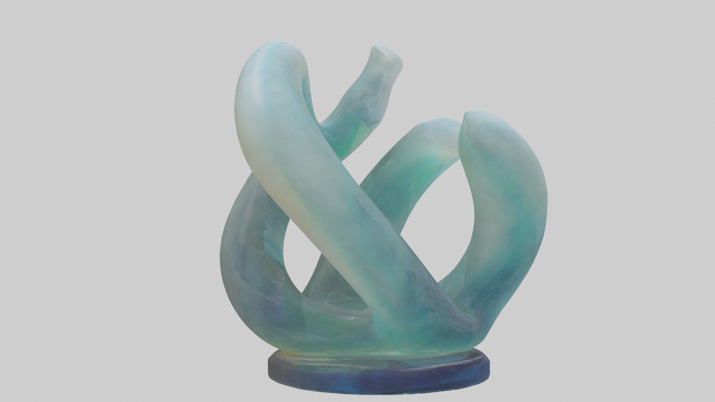 3D model Resin tabletop sculpture model VR / AR / low-poly