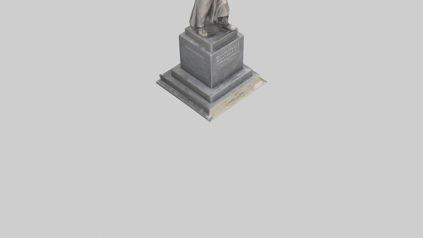 3D model Resistance Against Oppression statue model VR / AR / low-poly