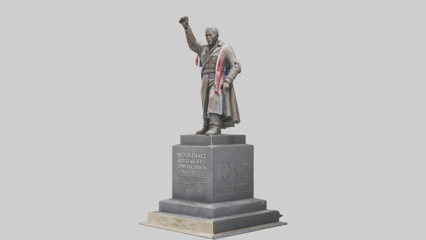 3D model Resistance Against Oppression statue model VR / AR / low-poly