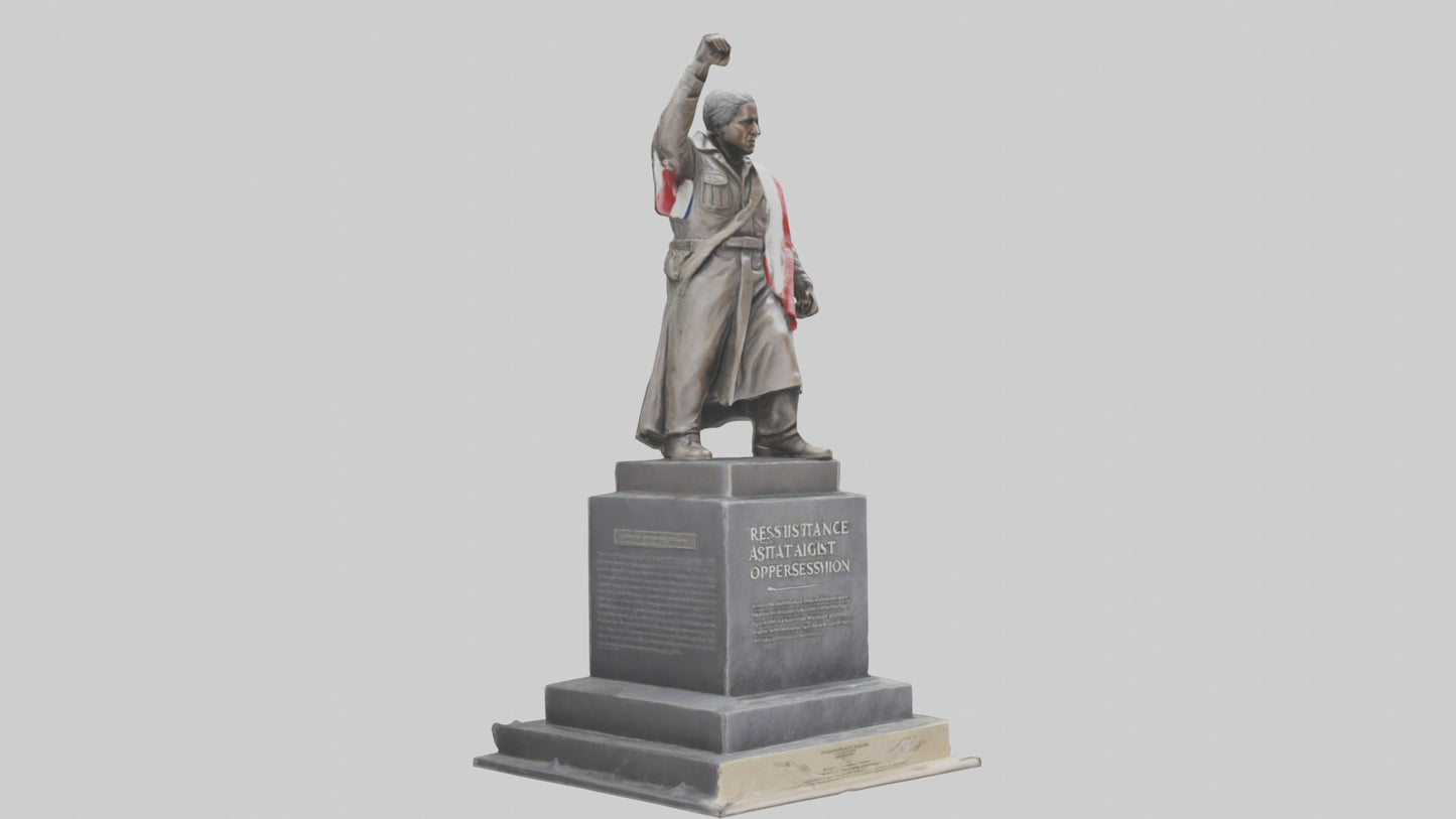 3D model Resistance Against Oppression statue model VR / AR / low-poly