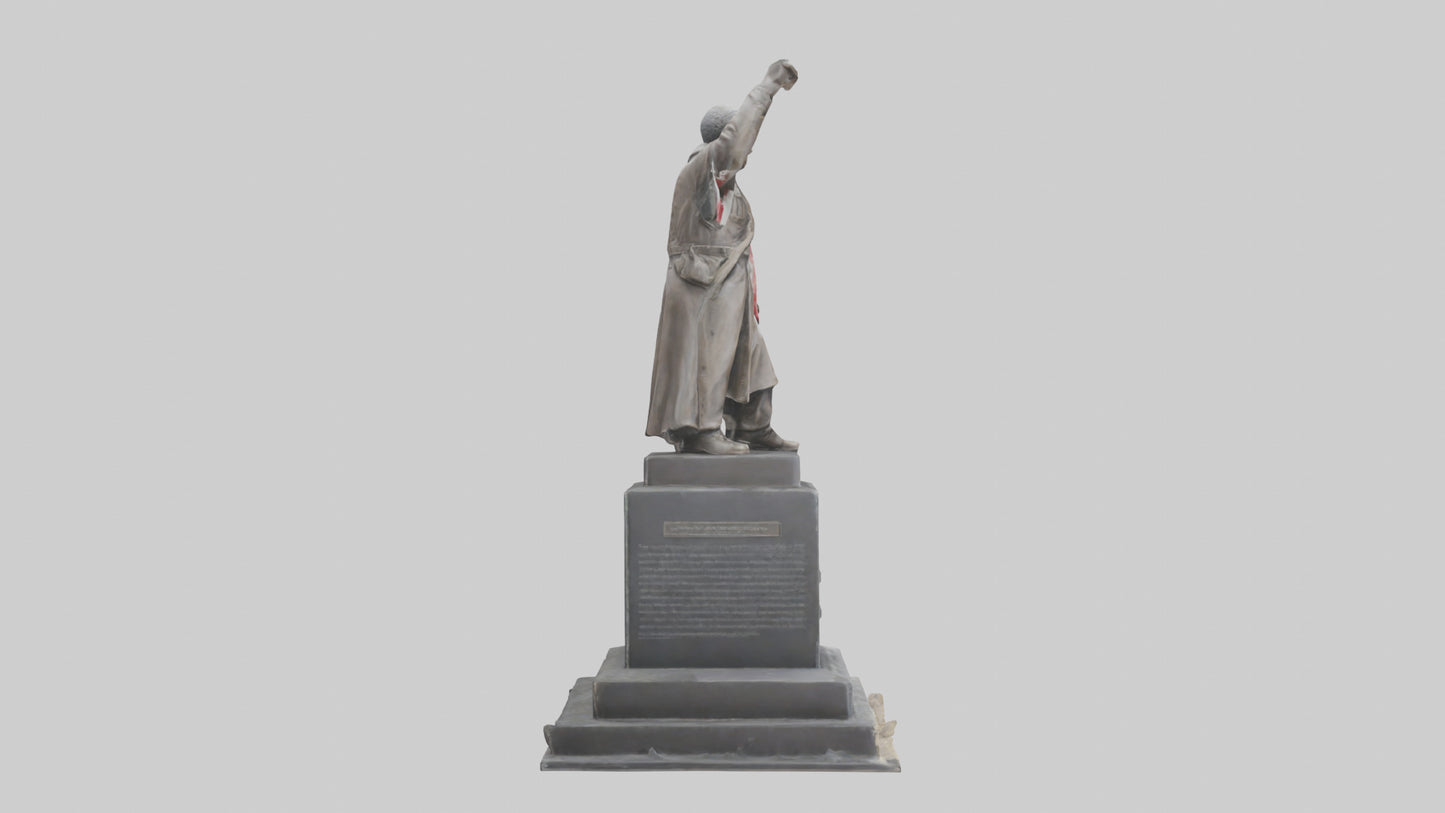 3D model Resistance Against Oppression statue model VR / AR / low-poly