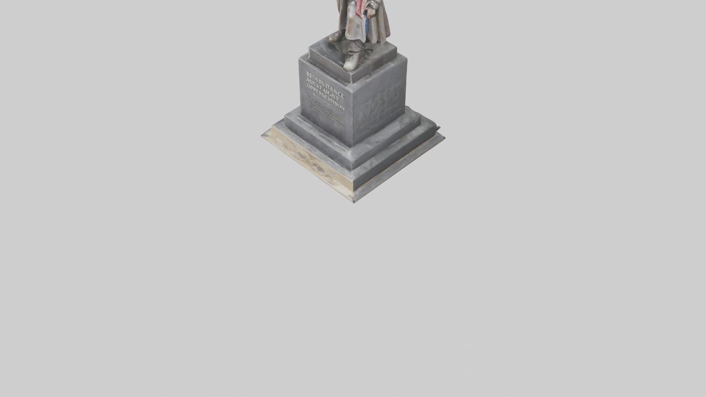 3D model Resistance Against Oppression statue model VR / AR / low-poly