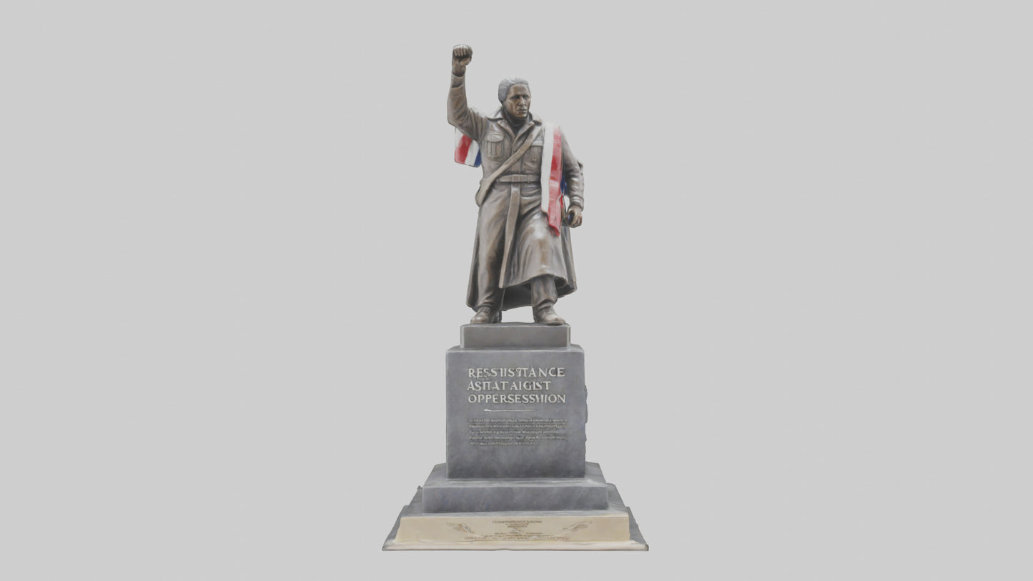 3D model Resistance Against Oppression statue model VR / AR / low-poly