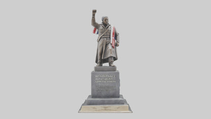 3D model Resistance Against Oppression statue model VR / AR / low-poly