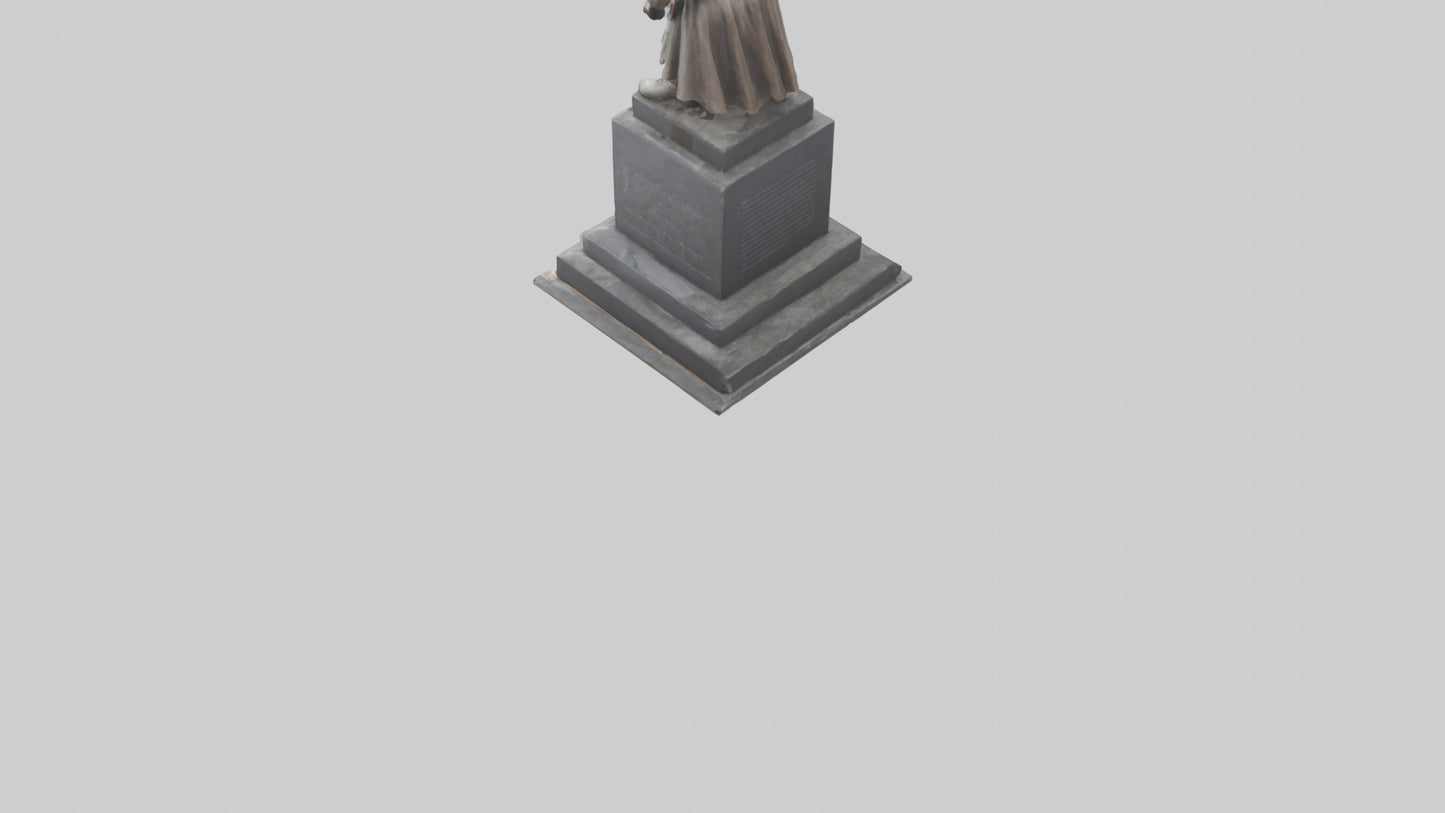 3D model Resistance Against Oppression statue model VR / AR / low-poly