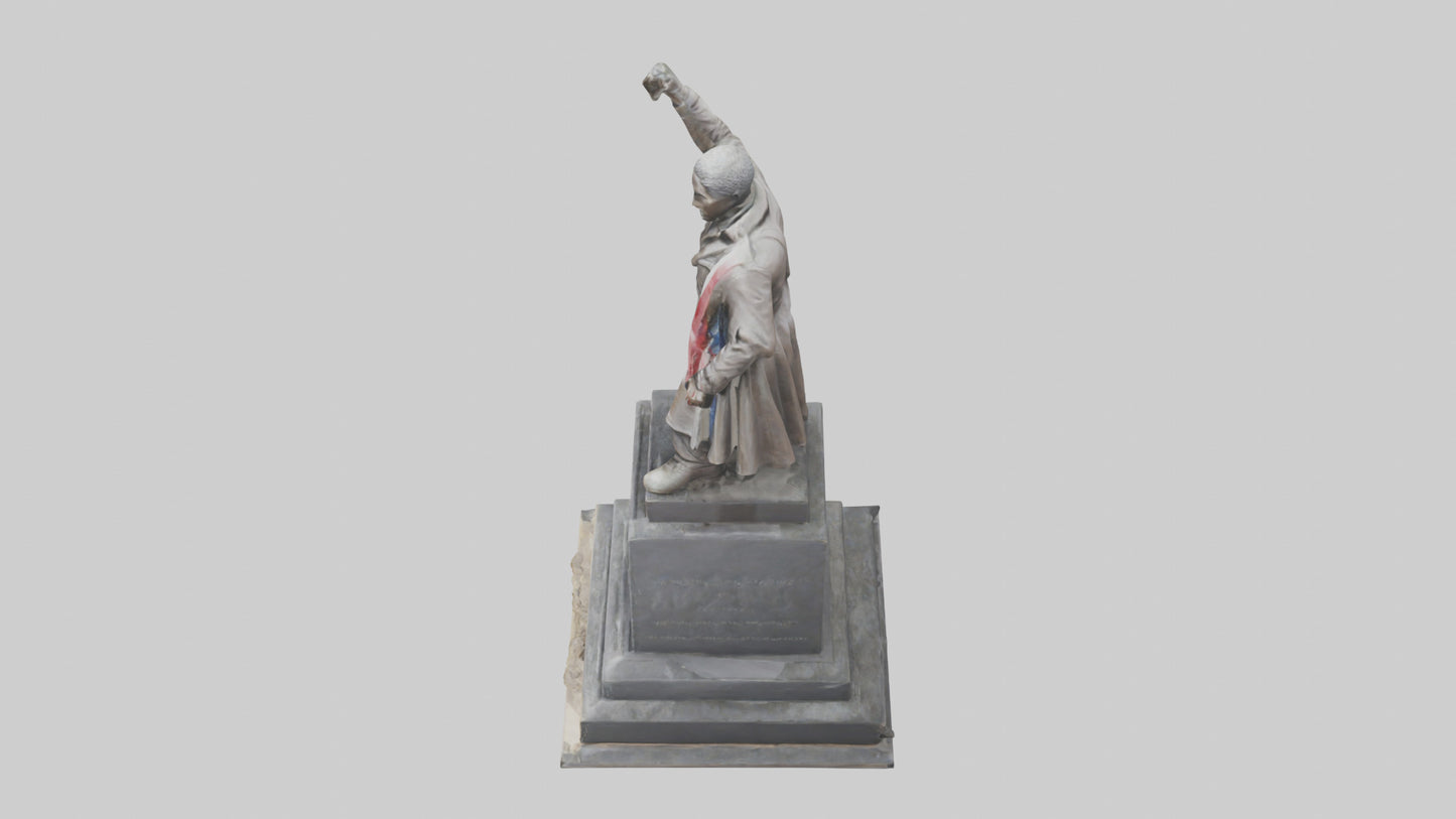 3D model Resistance Against Oppression statue model VR / AR / low-poly