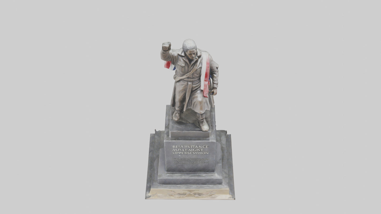 3D model Resistance Against Oppression statue model VR / AR / low-poly