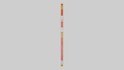 3D model Restricted Access Area Warning Sign model VR / AR / low-poly