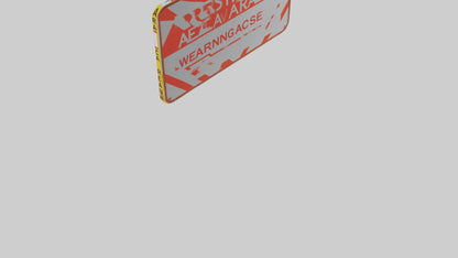 3D model Restricted Access Area Warning Sign model VR / AR / low-poly