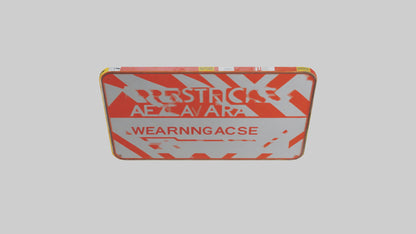 3D model Restricted Access Area Warning Sign model VR / AR / low-poly
