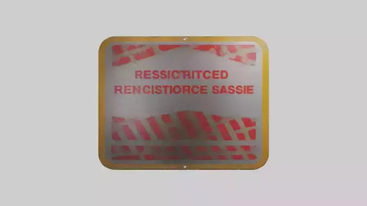 Restricted Use Caution Sign model VR / AR / low-poly
