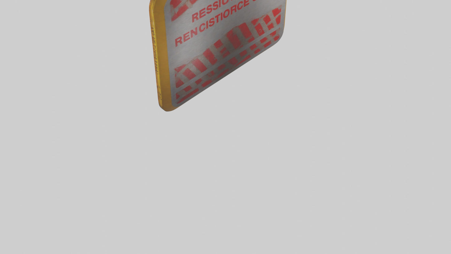 Restricted Use Caution Sign model VR / AR / low-poly