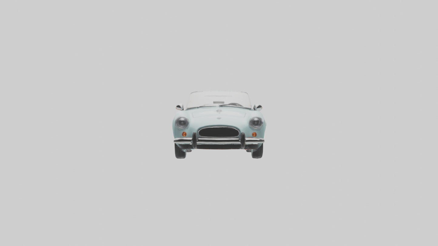 Retro Electric Roadster model VR / AR / low-poly