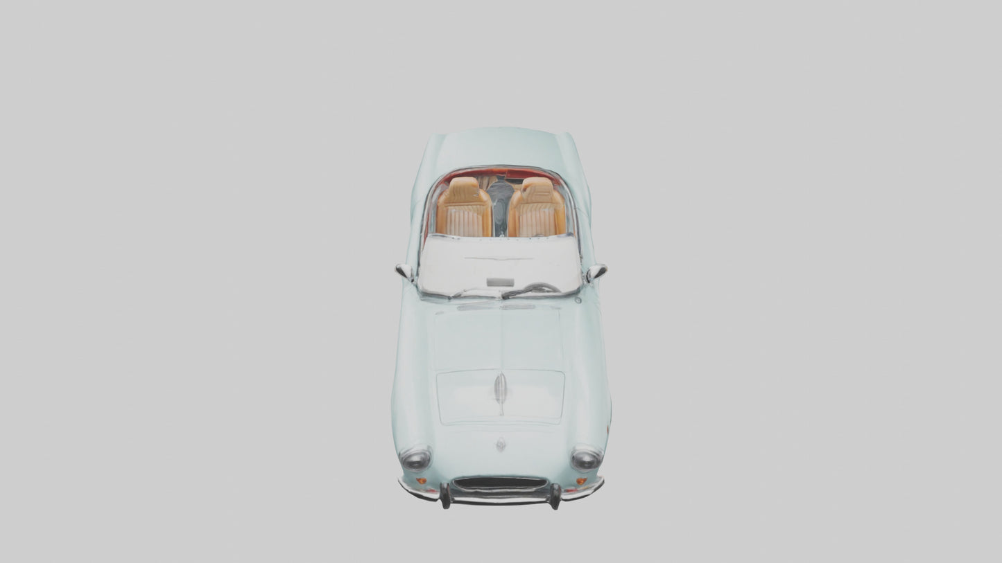 Retro Electric Roadster model VR / AR / low-poly