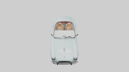 Retro Electric Roadster model VR / AR / low-poly