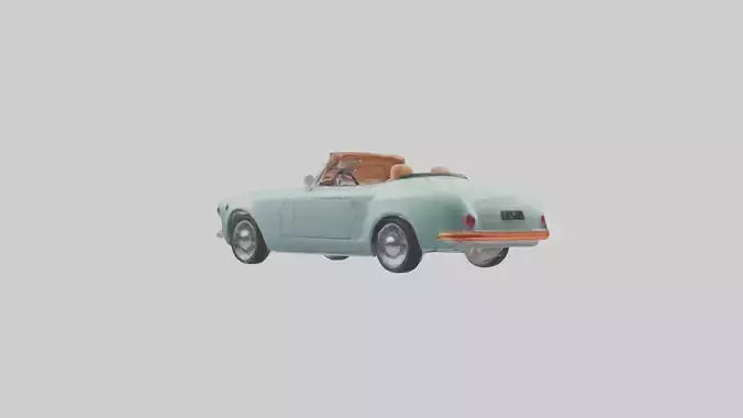 Retro Electric Roadster model VR / AR / low-poly