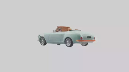 Retro Electric Roadster model VR / AR / low-poly