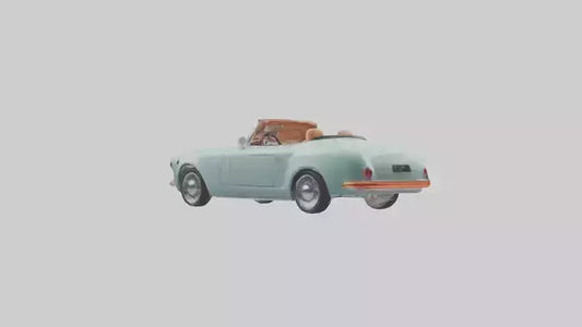 Retro Electric Roadster model VR / AR / low-poly