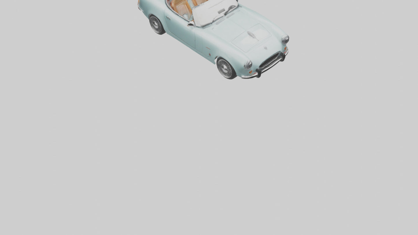 Retro Electric Roadster model VR / AR / low-poly