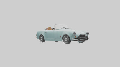 Retro Electric Roadster model VR / AR / low-poly