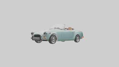 Retro Electric Roadster model VR / AR / low-poly