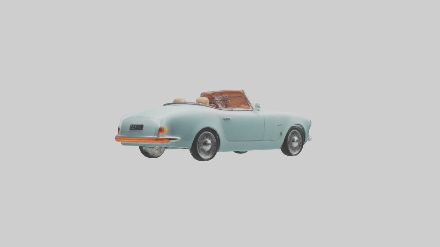 Retro Electric Roadster model VR / AR / low-poly