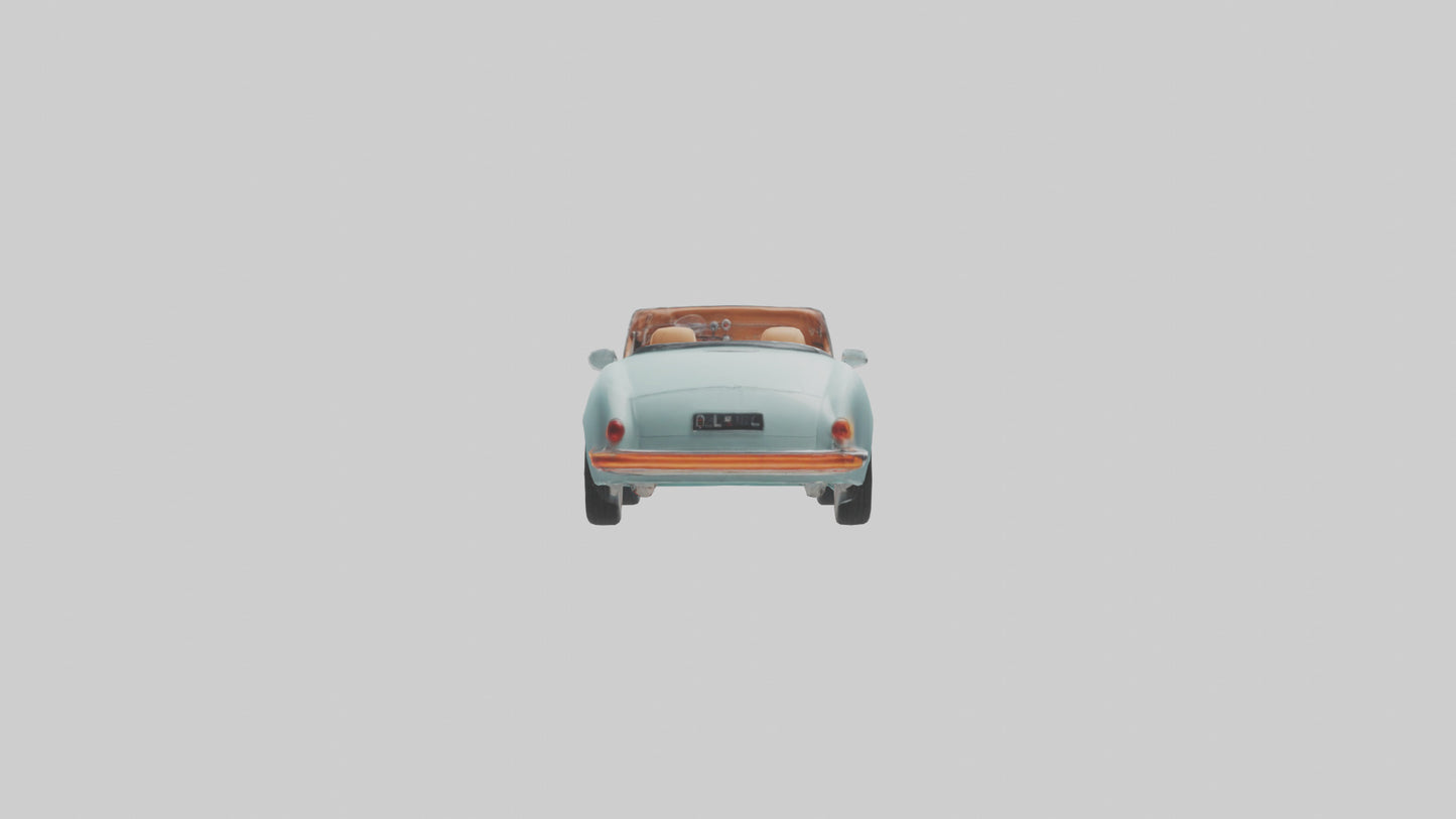 Retro Electric Roadster model VR / AR / low-poly