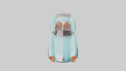 Retro Futuristic Car model VR / AR / low-poly