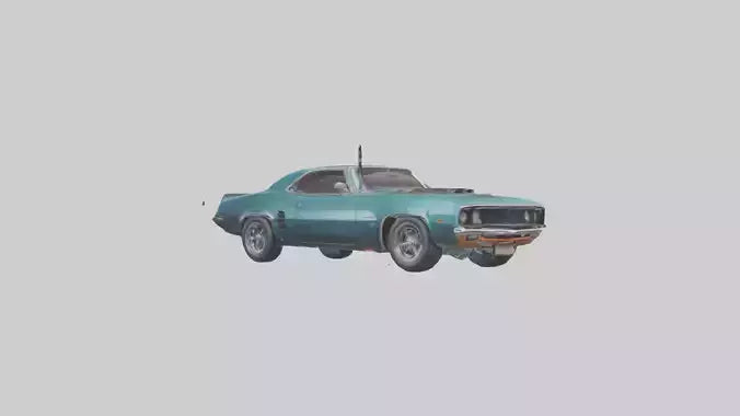 3D model Retro Muscle Car with Modern Tires model VR / AR / low-poly