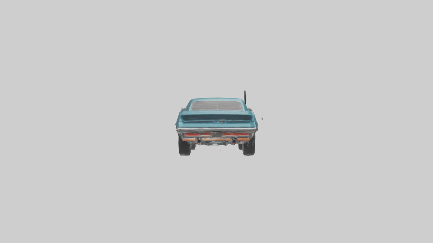 3D model Retro Muscle Car with Modern Tires model VR / AR / low-poly