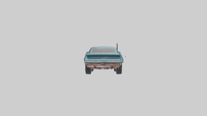 3D model Retro Muscle Car with Modern Tires model VR / AR / low-poly
